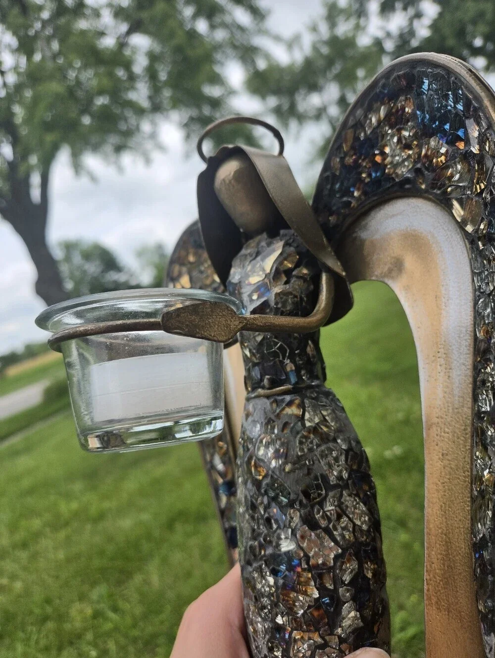 Vintage Pier 1 Imports Mosaic Angel Candle Holder – 19